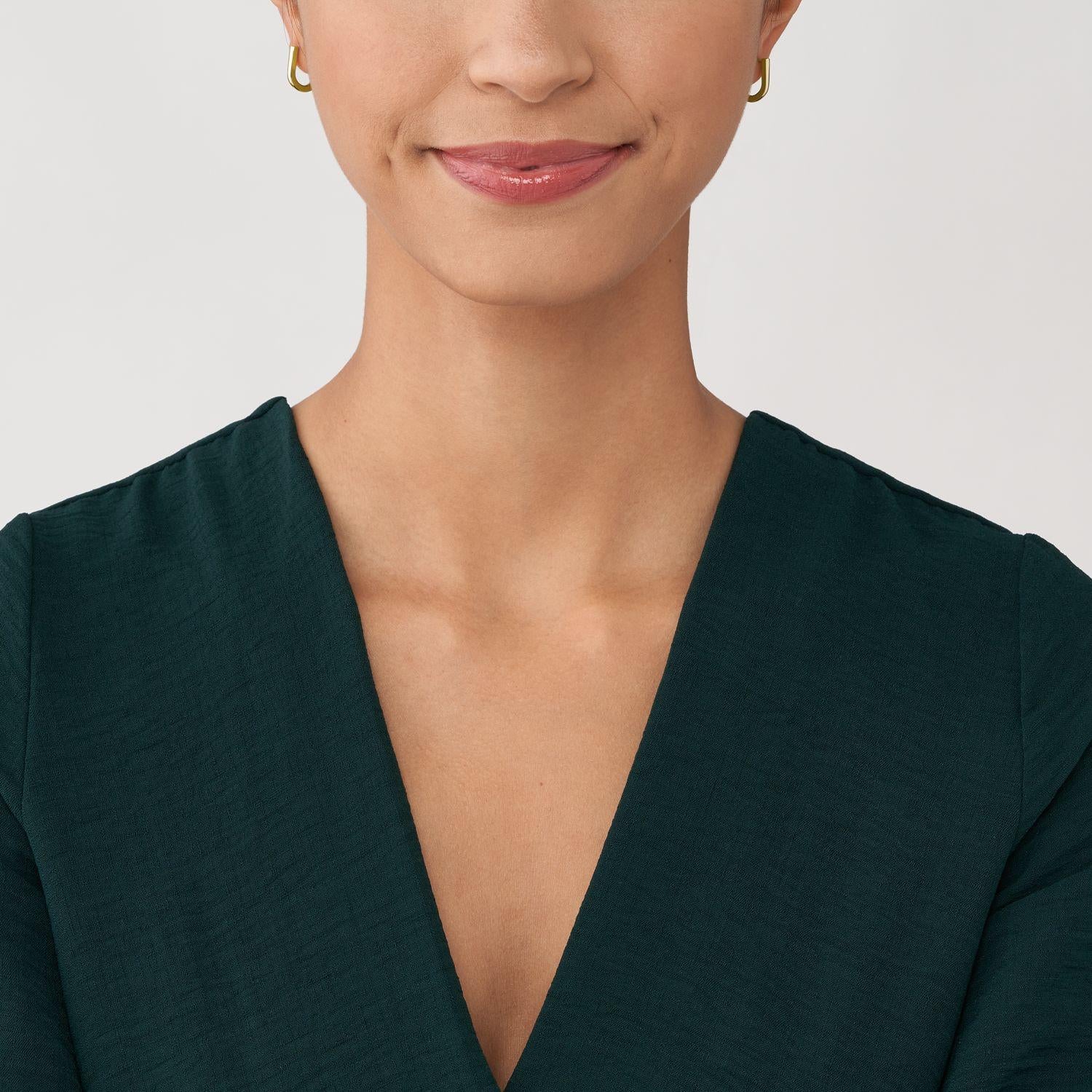 Aros Fossil Dorado Mujer