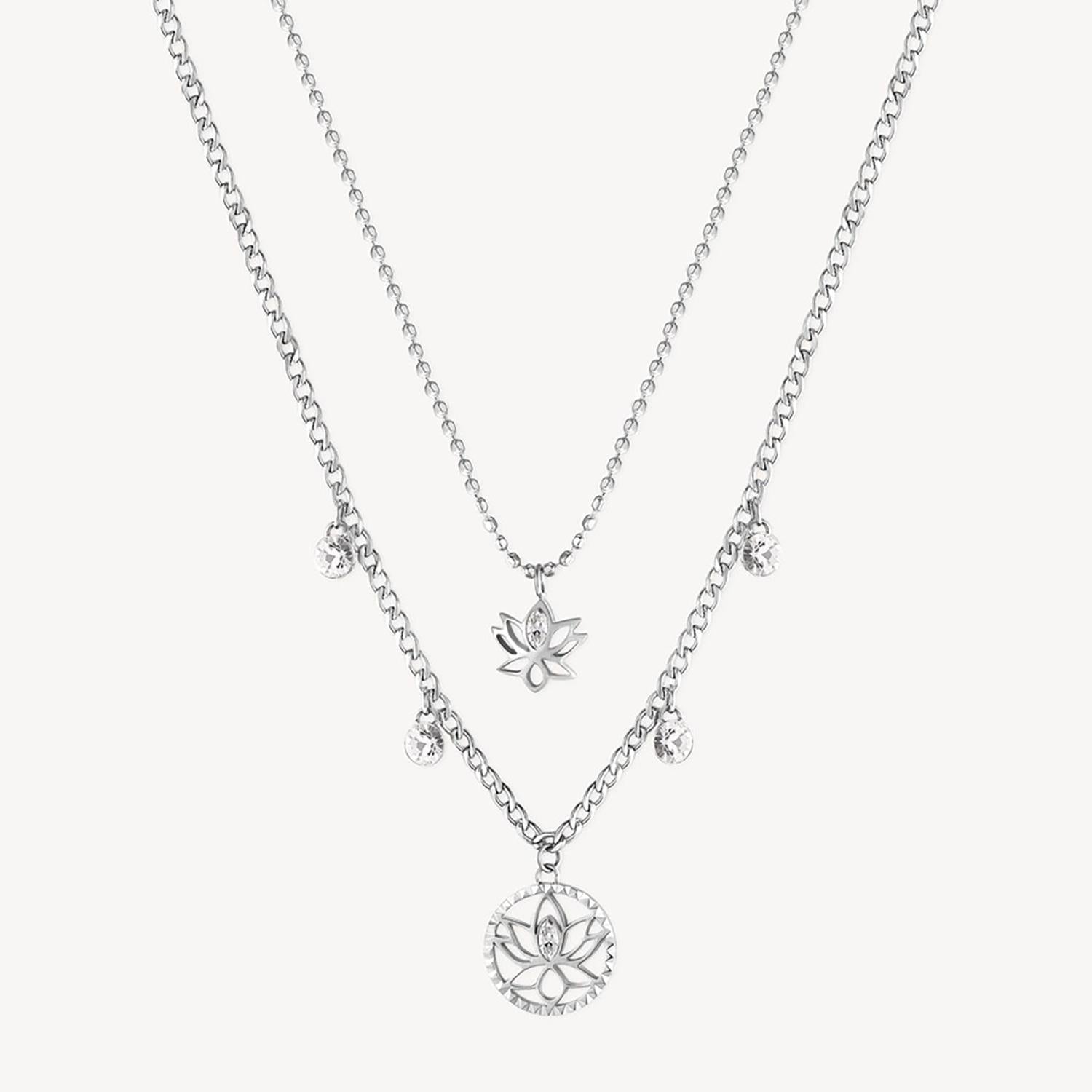 Collar Doble Brosway BHKN064 Plateado Mujer