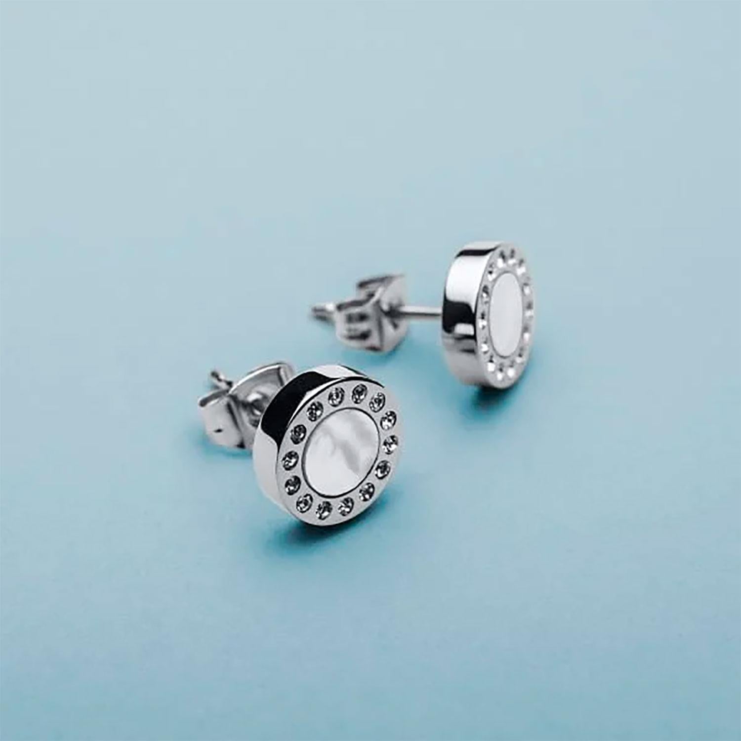 Aros Bering Blanco Mujer