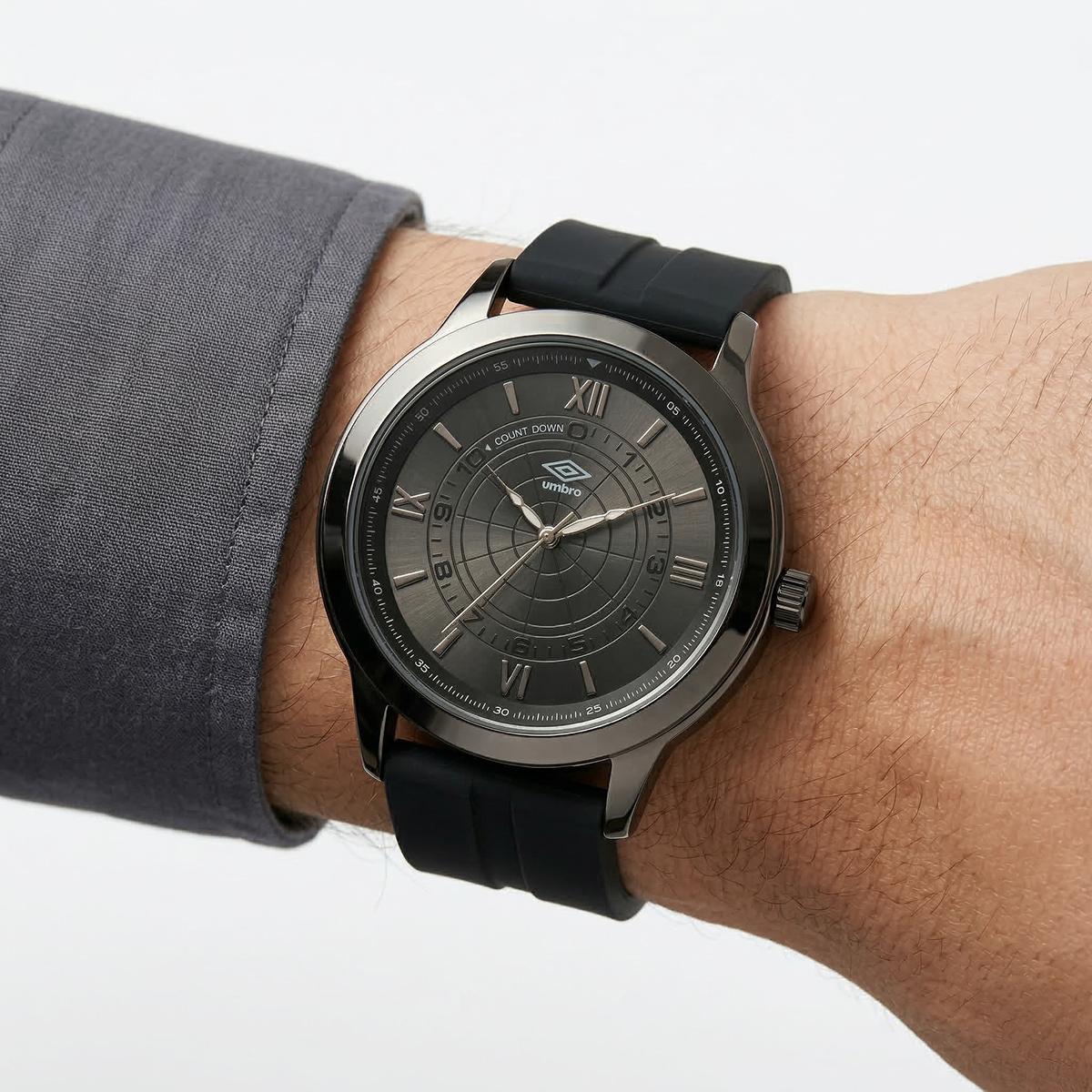 Reloj Análogo Hombre Umbro Plus Negro UMBP-1500-149