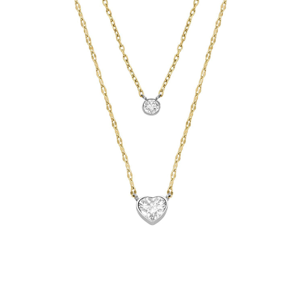 Collar Doble Fossil Dorado Mujer JF04357998