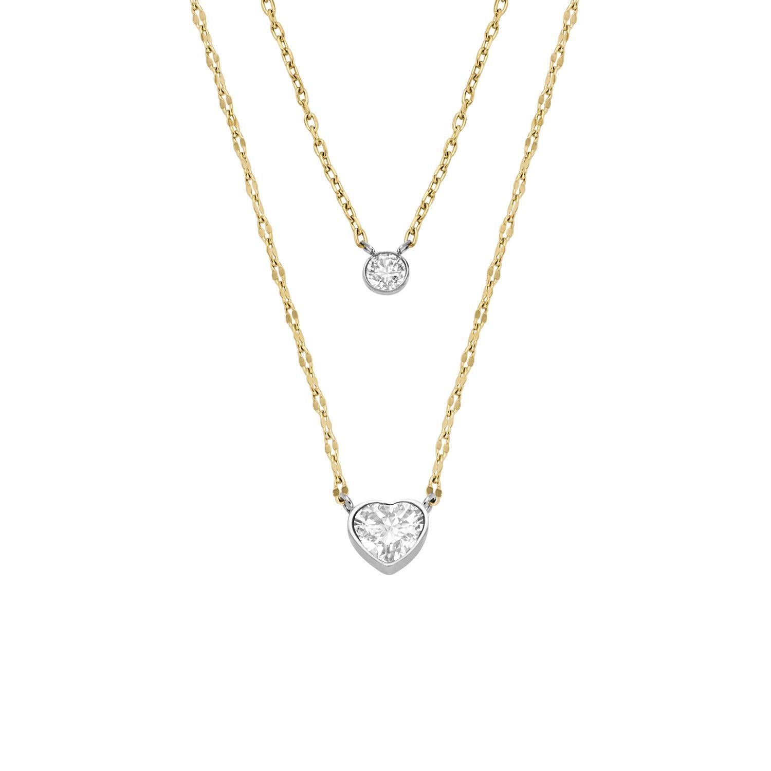 Collar Doble Fossil Dorado Mujer JF04357998