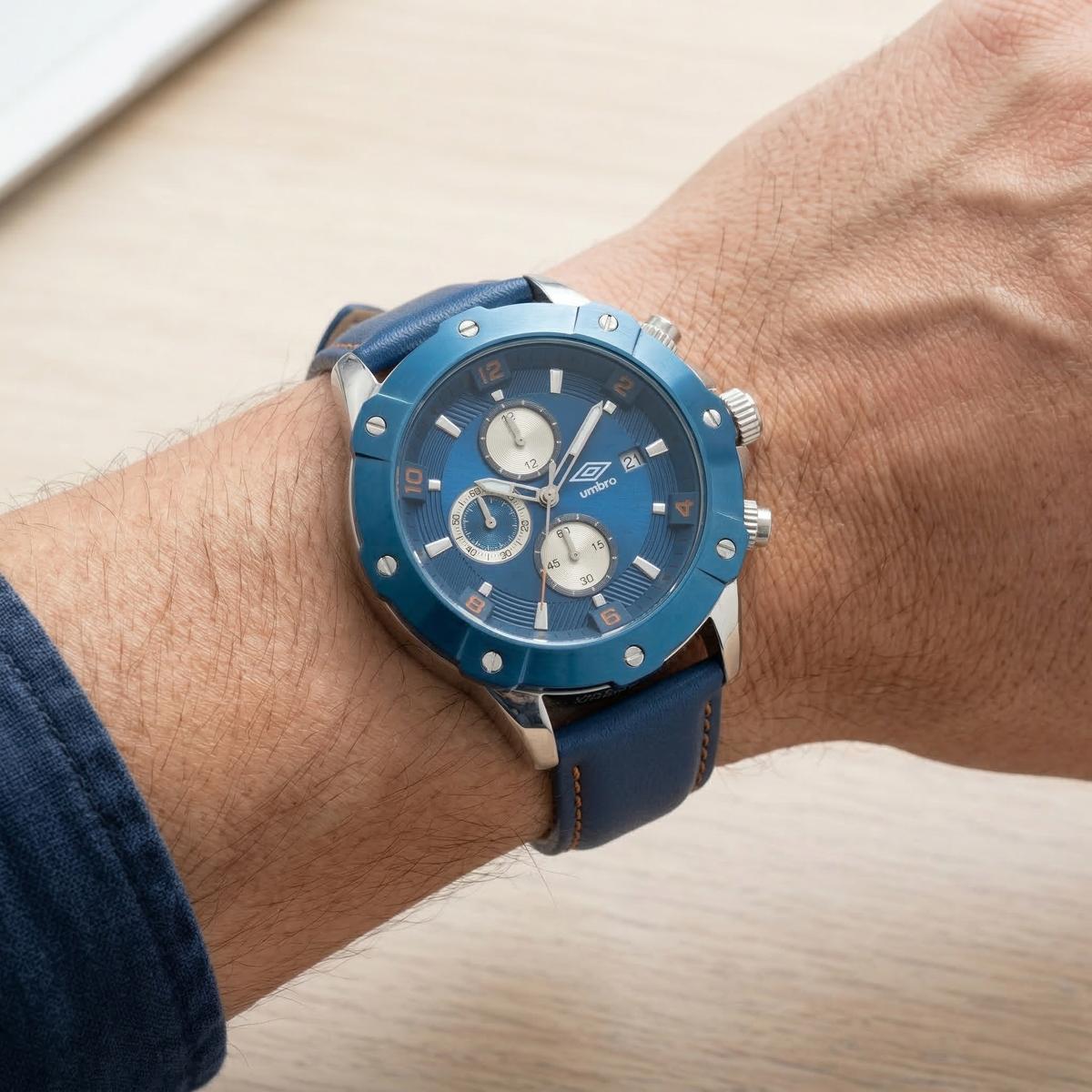 Reloj Análogo Hombre Umbro Plus Azul UMBP-1500-61