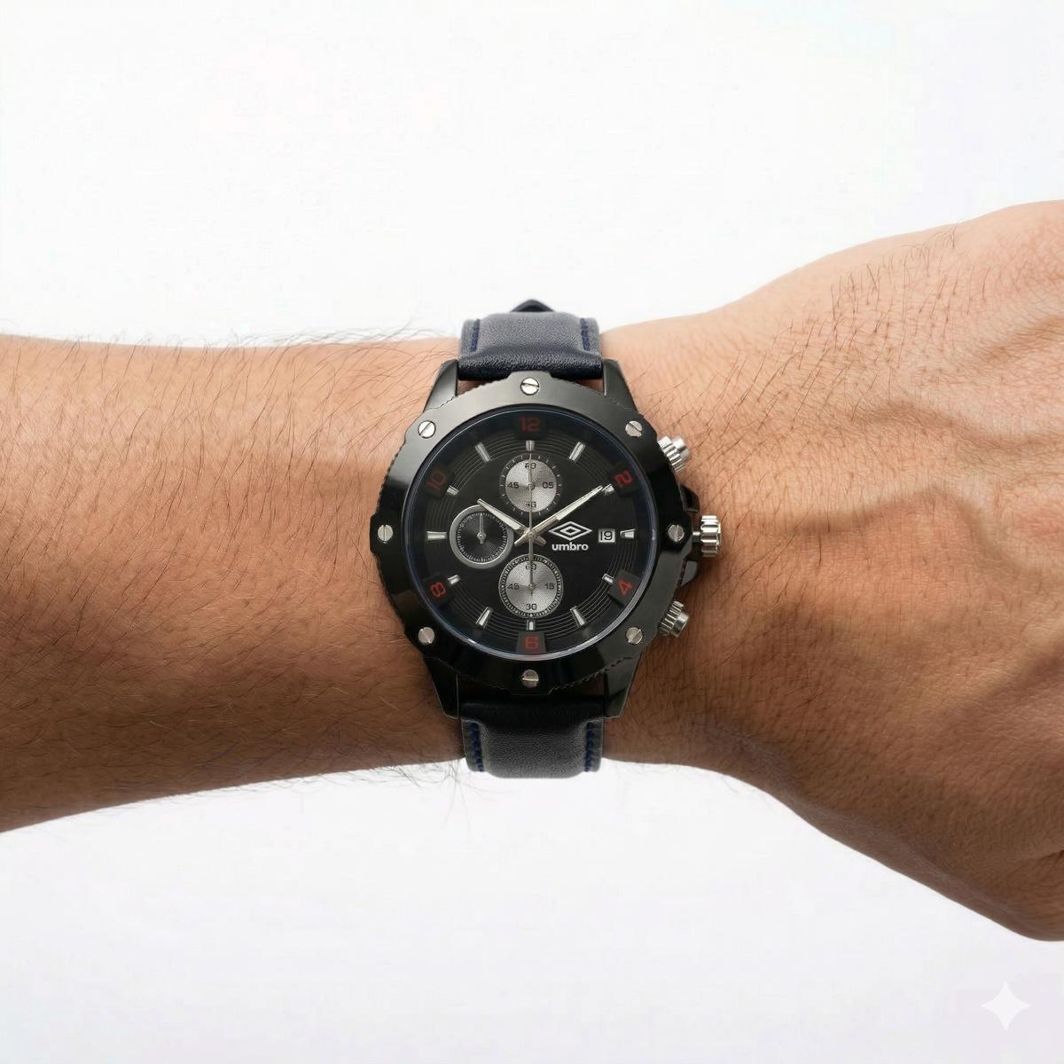 Reloj Análogo Hombre Umbro Plus Negro UMBP-1500-63