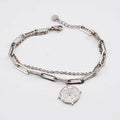 Pulsera Doble  19v69 Plateado Mujer STB207