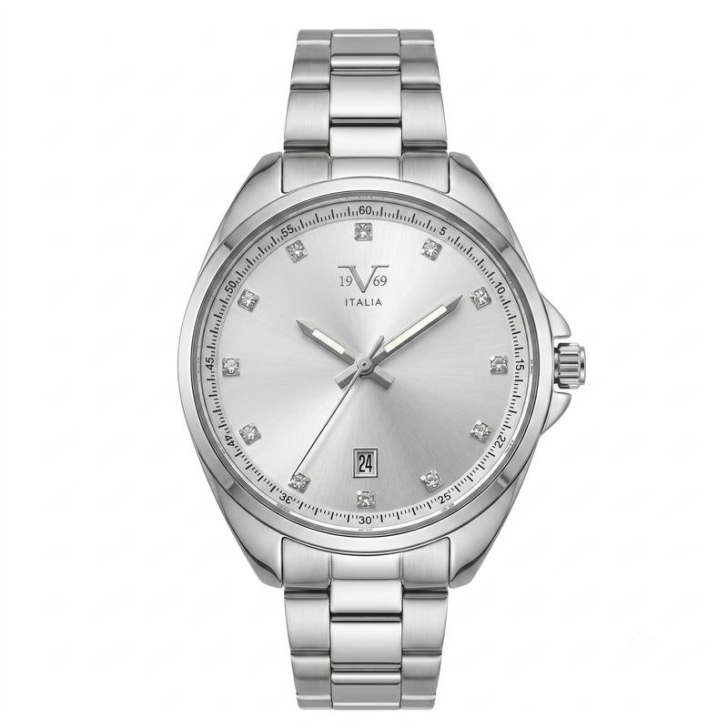 Reloj Análogo Femenino V1969 Plateado V1969-1000-189
