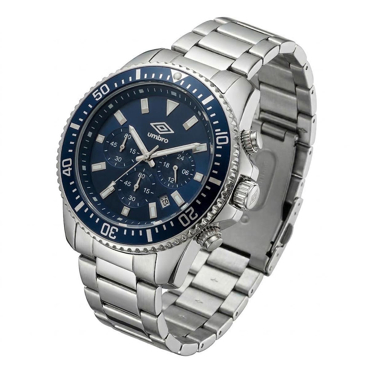 Reloj Análogo Hombre Umbro Plus Plateado UMBP-1500-103