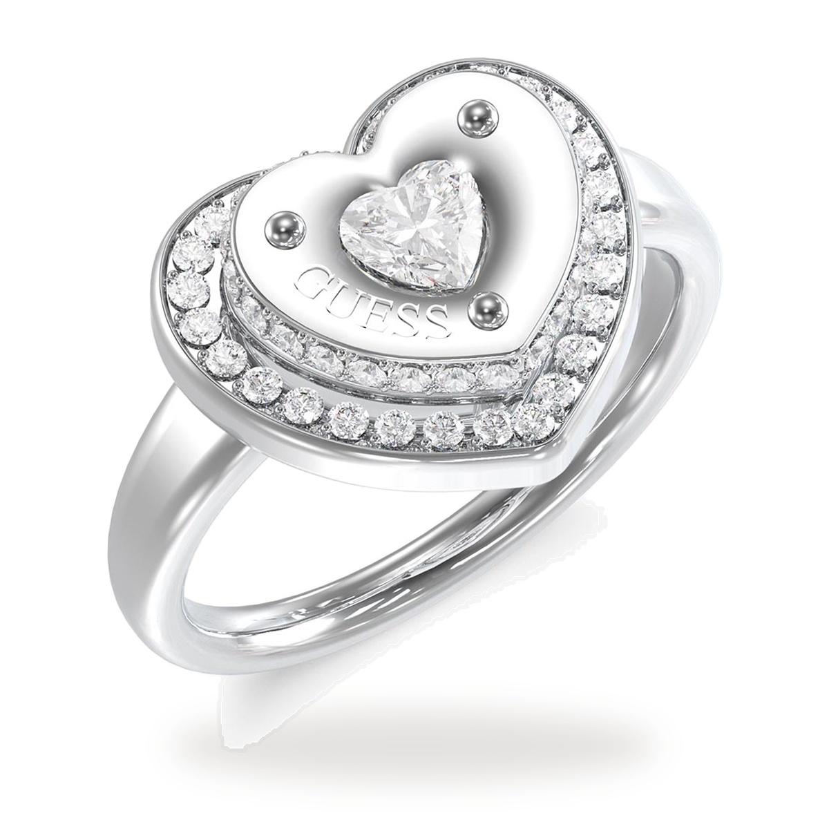 Anillo Mujer Guess Plateado Jubr05552Jwrh52