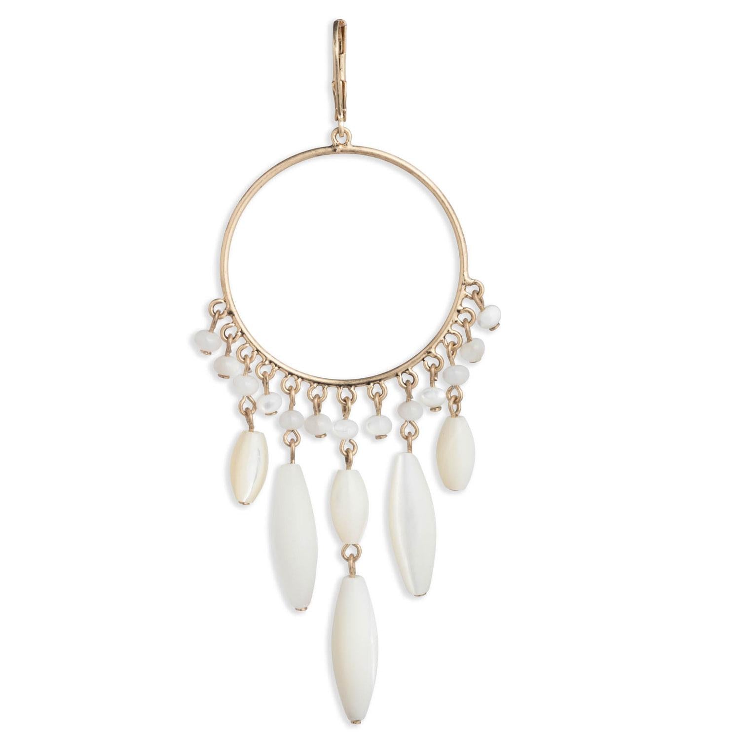 Aros Colgantes Ralph Lauren Blanco Mujer