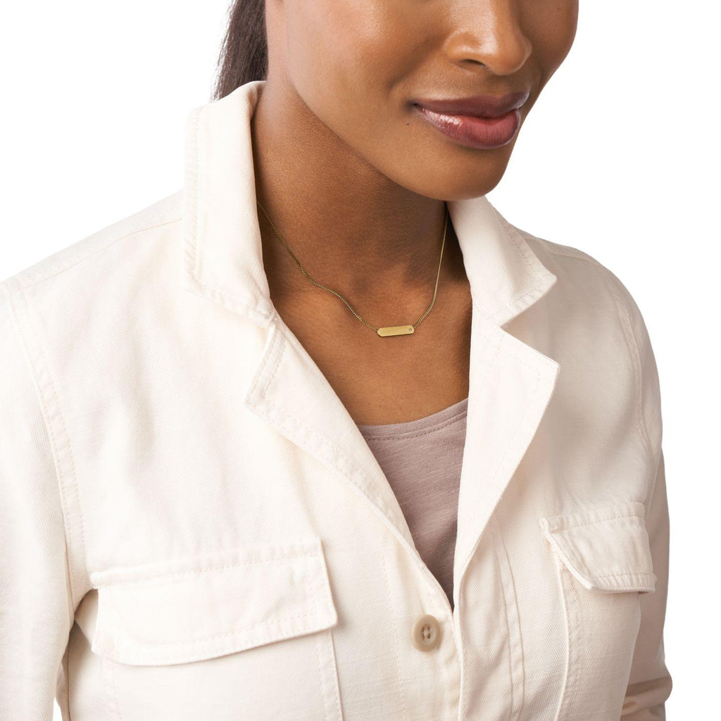 Collar Fossil Dorado Mujer