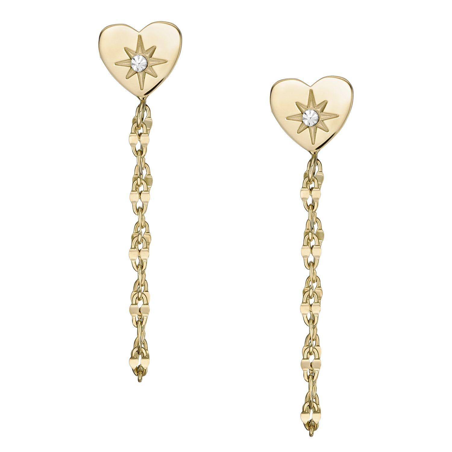 Aros Fossil Dorado Mujer