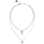 Collar Doble Guess Plateado Mujer JUBN04216JWRHT-U