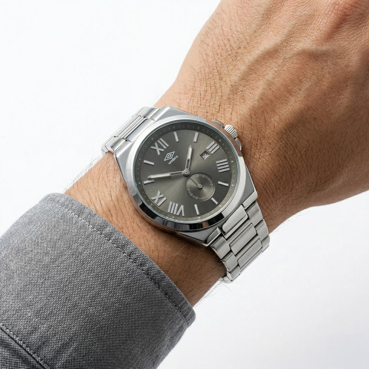 Reloj Análogo Hombre Umbro Plus Plateado UMBP-1500-212
