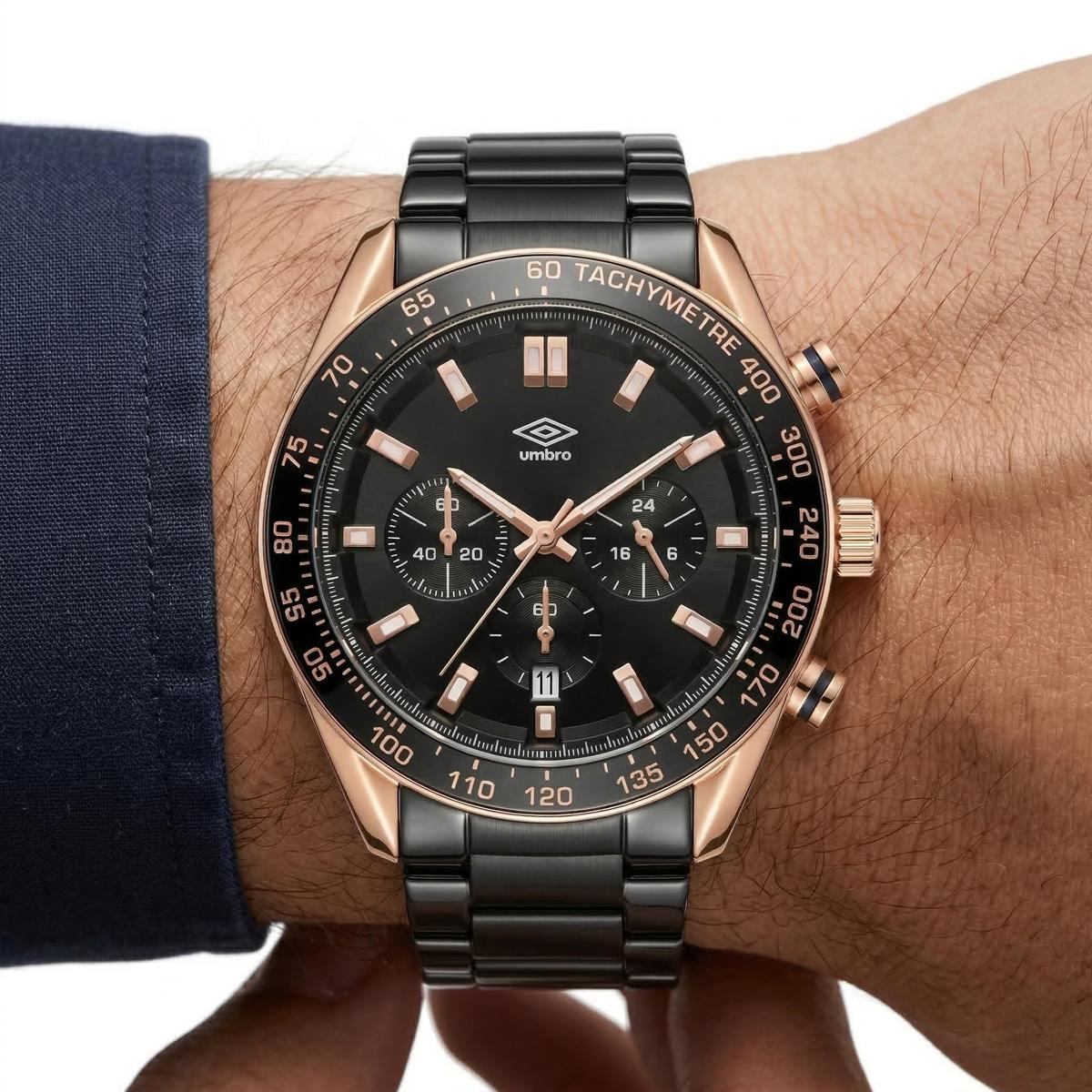 Reloj Análogo Hombre Umbro Plus Negro UMBP-1500-117