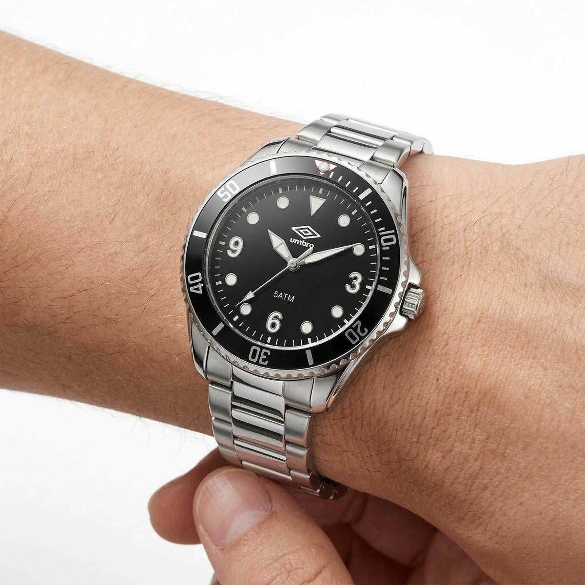 Reloj Análogo Hombre Umbro Plus Plateado UMBP-1500-153