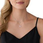 Collar Doble Michael Kors Plateado Mujer