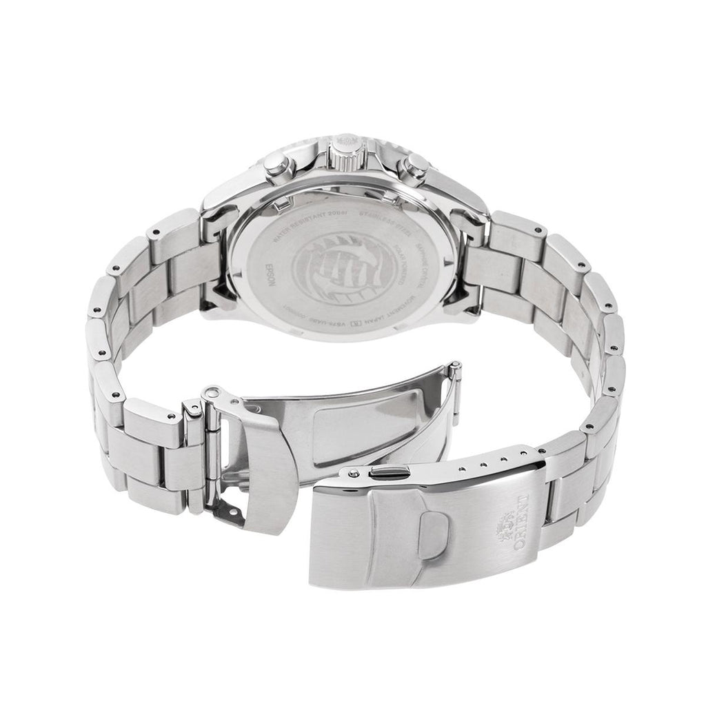 Reloj  Cronógrafo  Hombre Orient Plateado RA-TX0203S