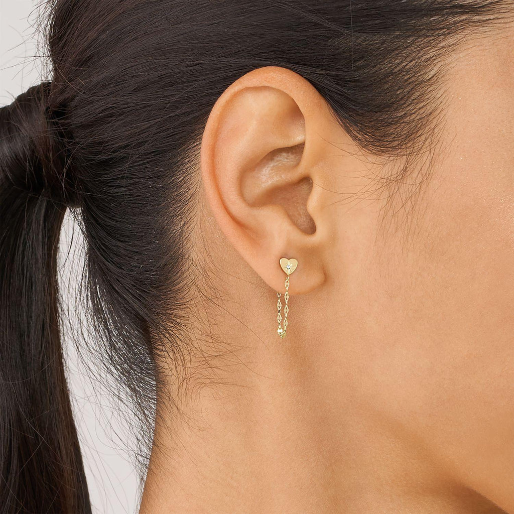 Aros Fossil Dorado Mujer