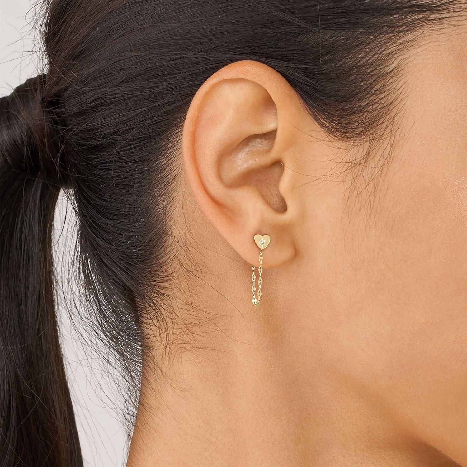 Aros Fossil Dorado Mujer