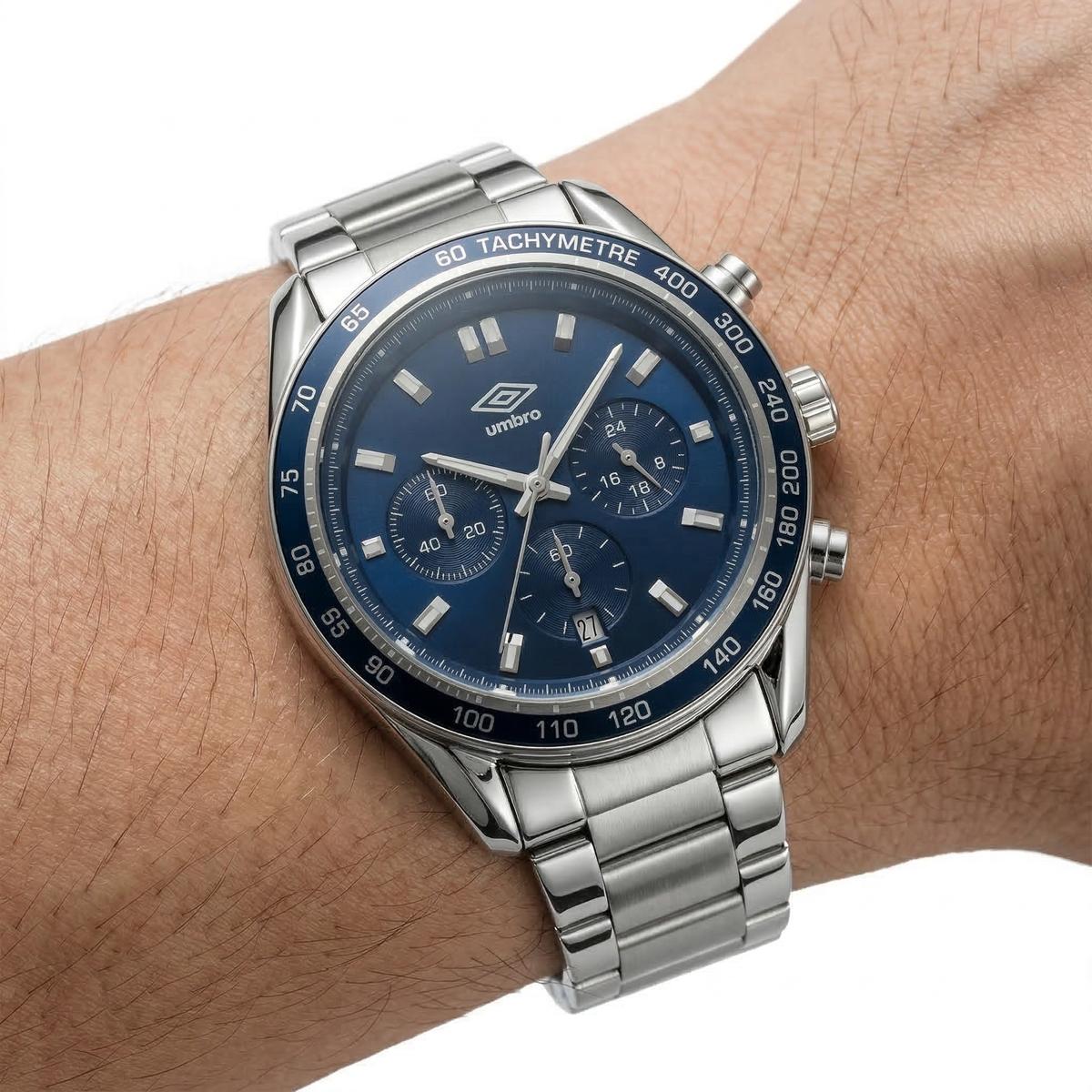 Reloj Análogo Hombre Umbro Plus Plateado UMBP-1500-118