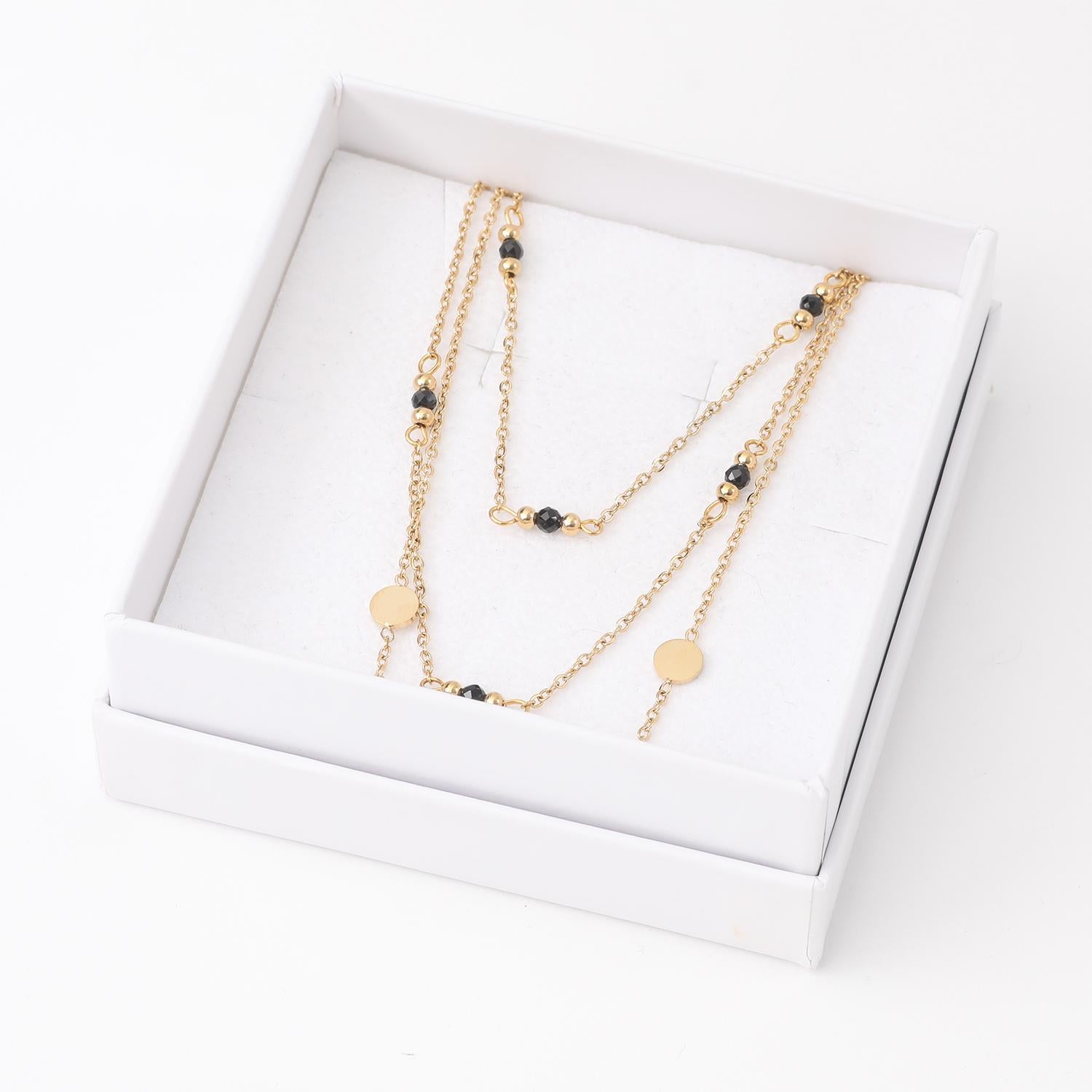 Collar Doble 19V69 Italia Dorado Mujer STNE171