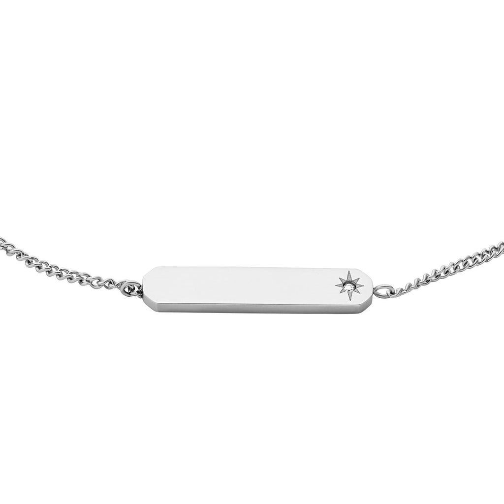 Pulsera Fossil Plateado Mujer