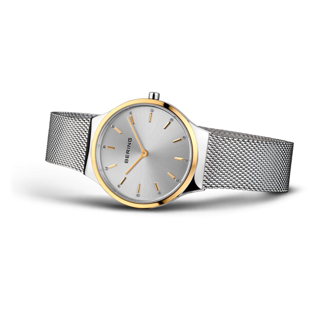 Set de reloj y pulsera Análogo Mujer Bering Plateado 12131-014-GWP