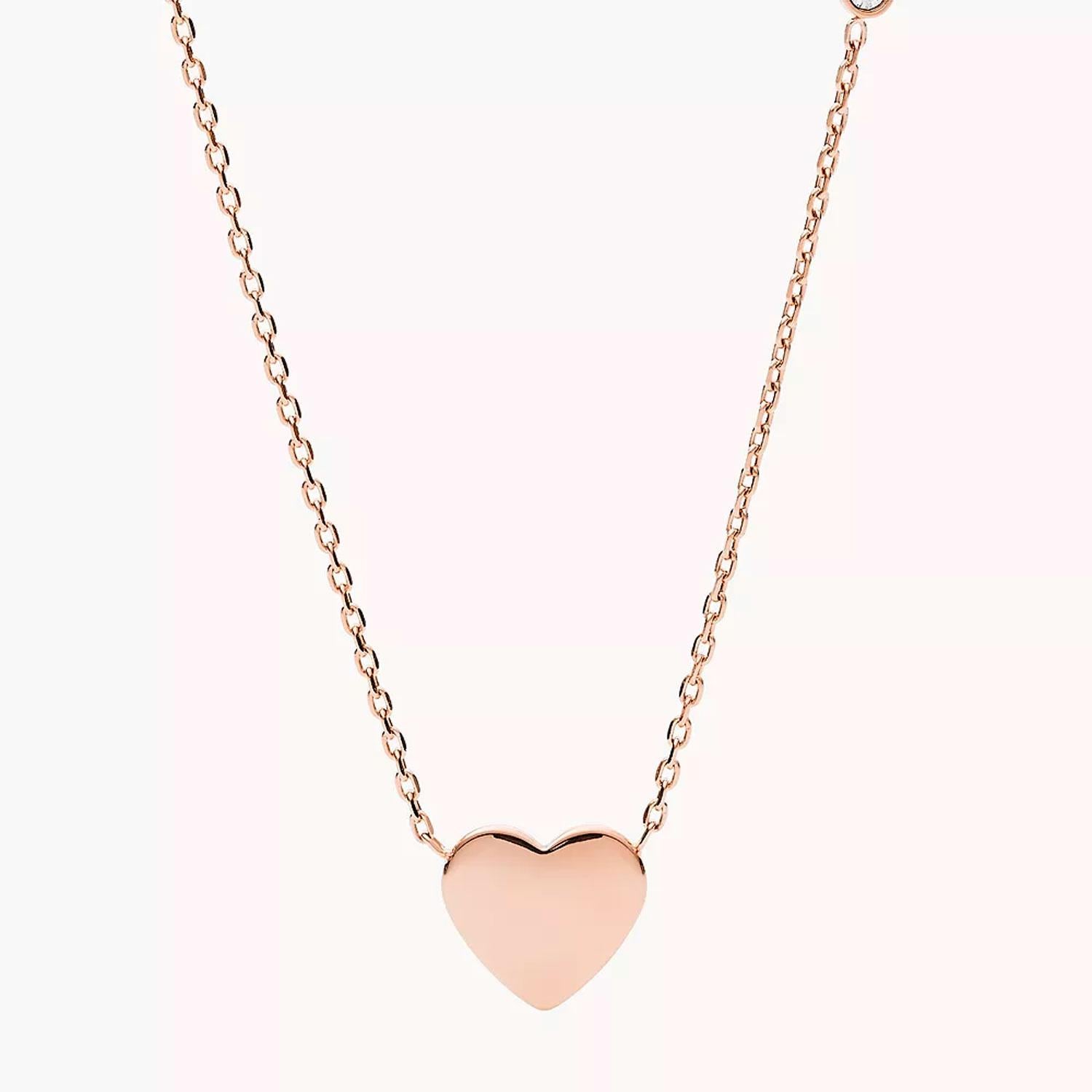 Collar Fossil Oro Rosa Mujer