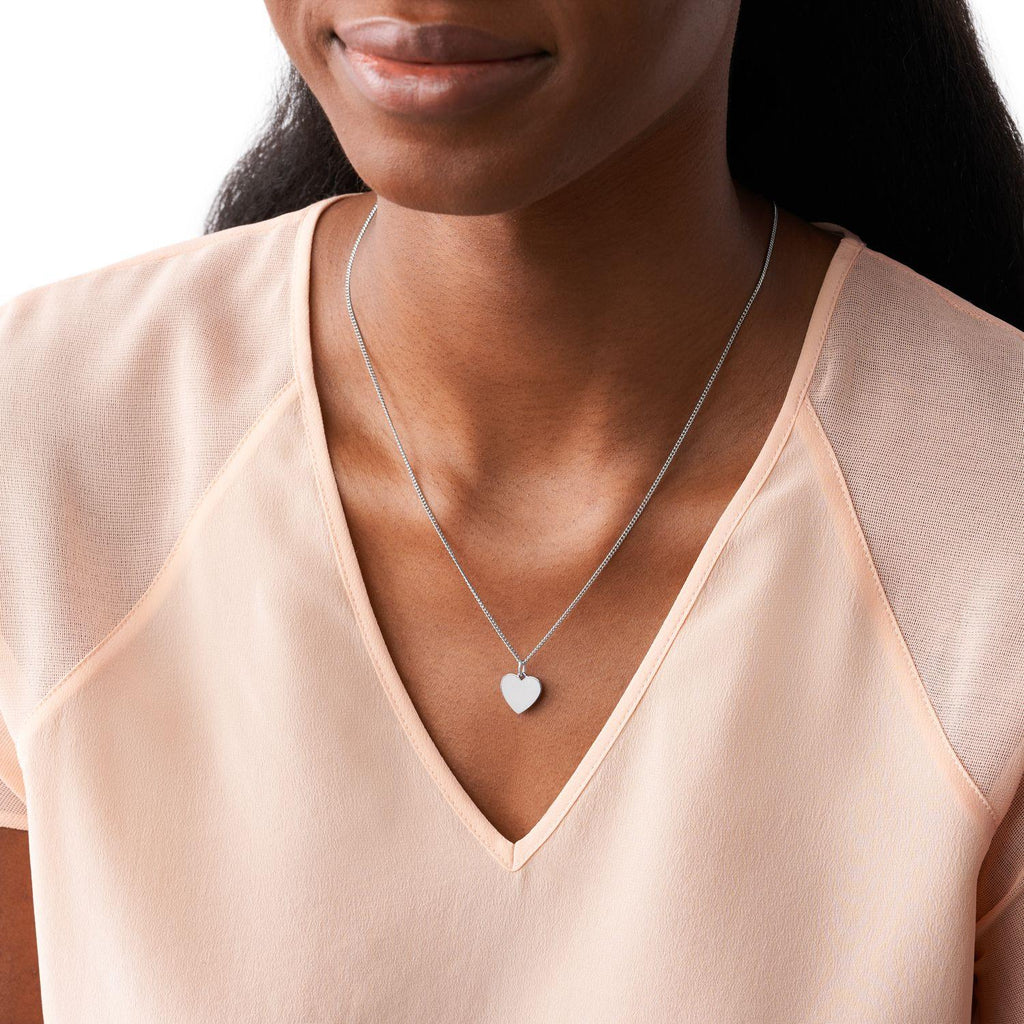 Collar Fossil Plateado Mujer