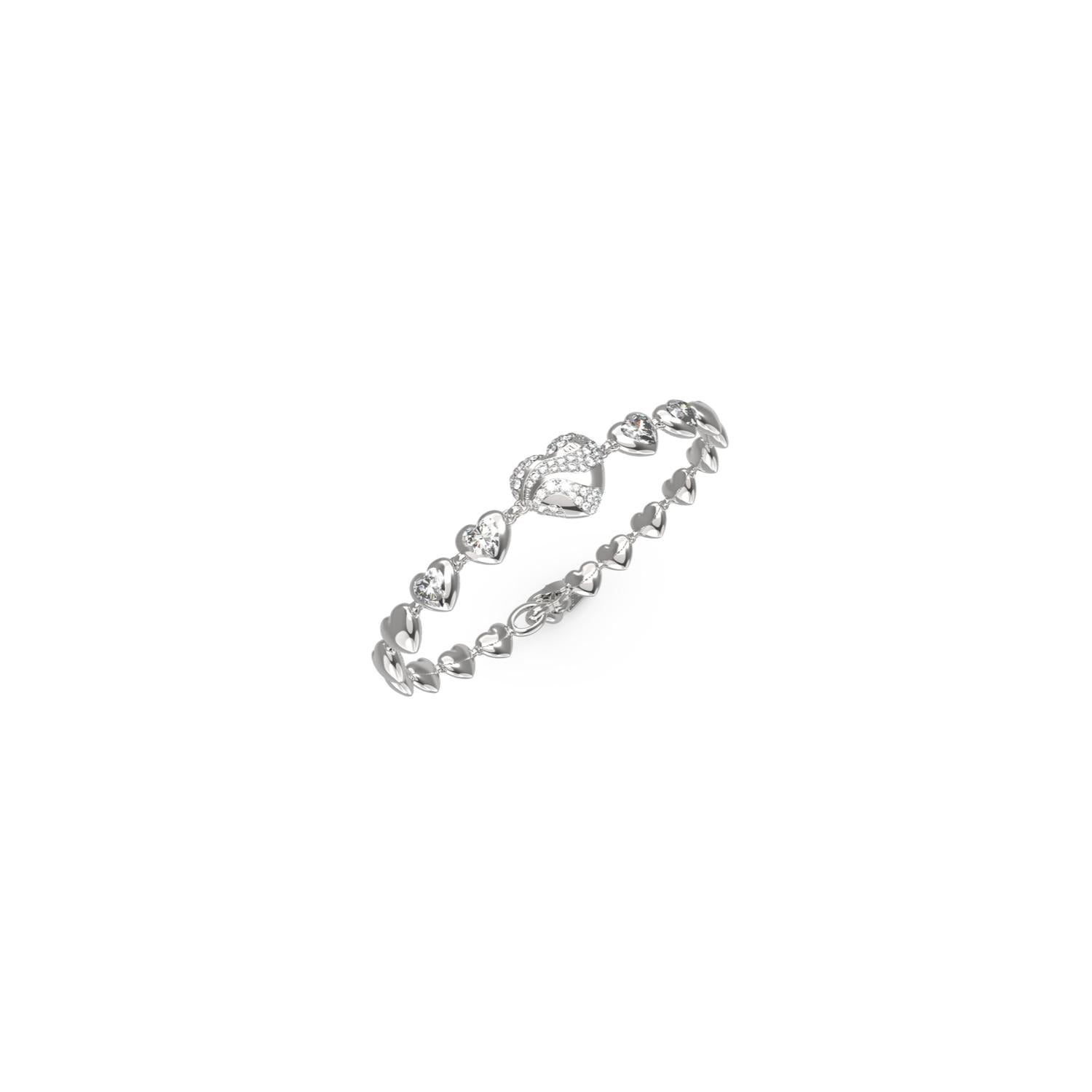 Pulsera Guess Plateada JUBB04492JWRHS