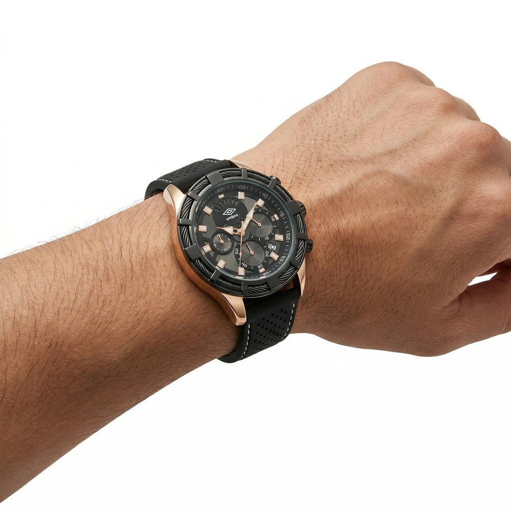 Reloj Análogo Hombre Umbro Plus Negro UMBP-1500-65