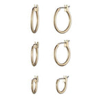 Set de Aros Mujer Anne Klein Básicos Dorado