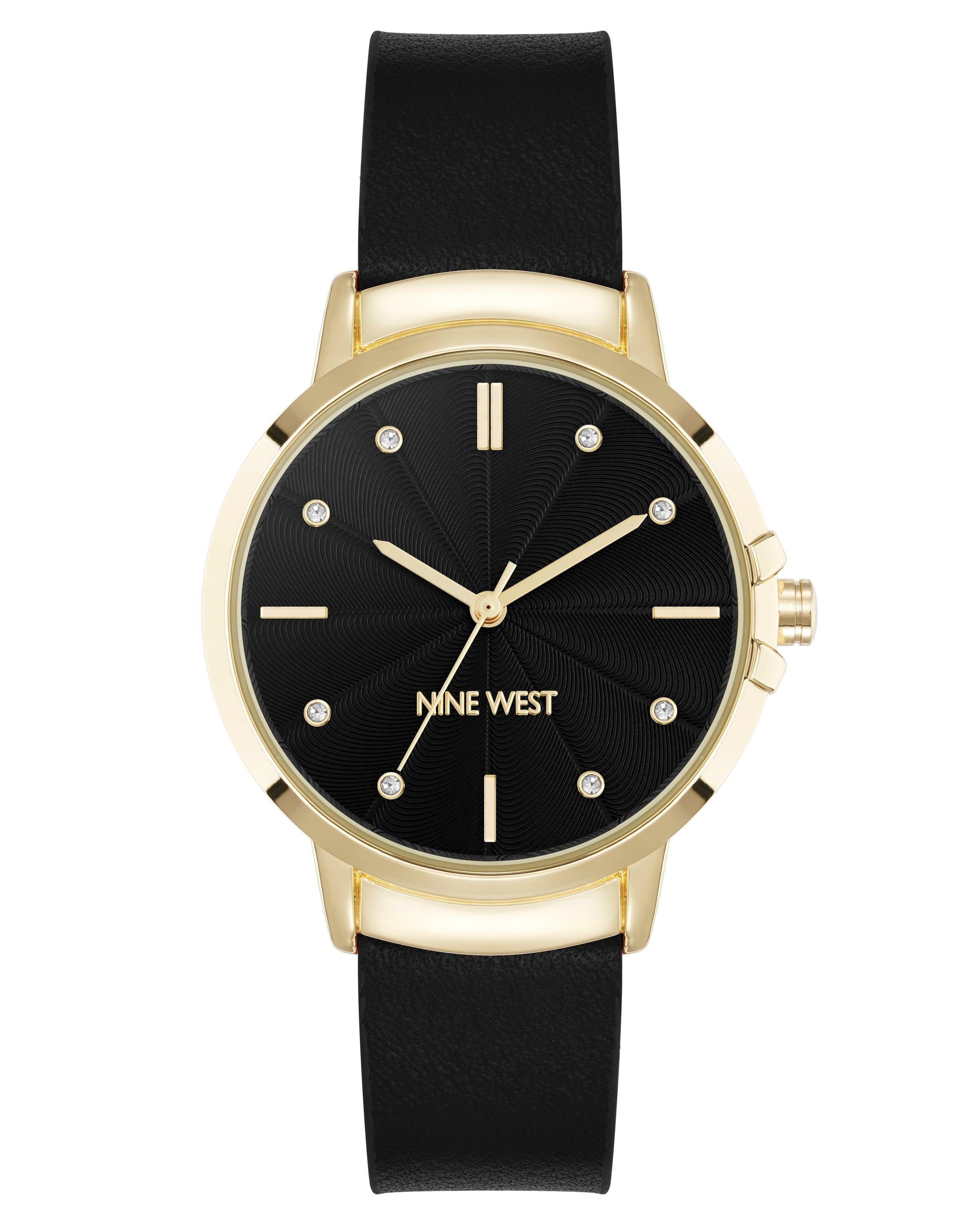 Reloj Análogo Mujer Nine West Negro NW-3318GPBK