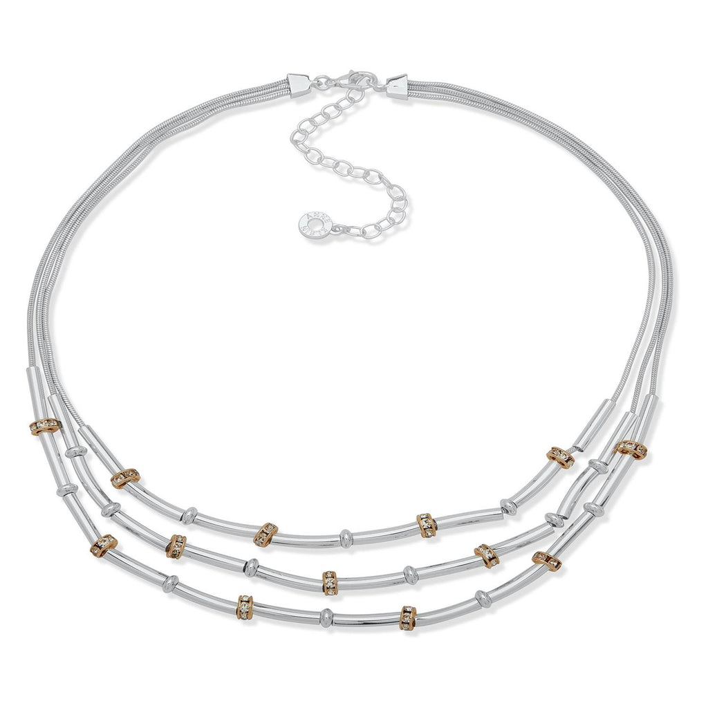 Collar Doble Anne Klein Plateado Mujer