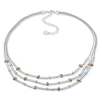 Collar Doble Anne Klein Plateado Mujer