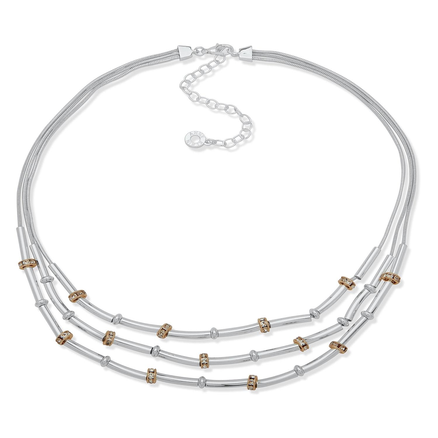 Collar Doble Anne Klein Plateado Mujer