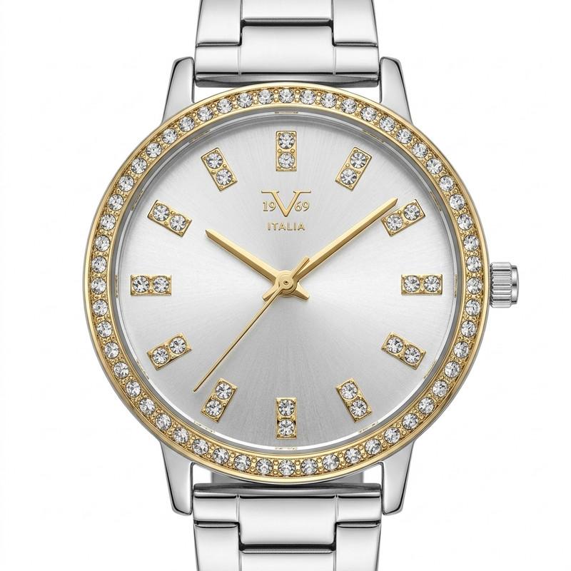Reloj Análogo Femenino V1969 Plateado V1969-1000-227