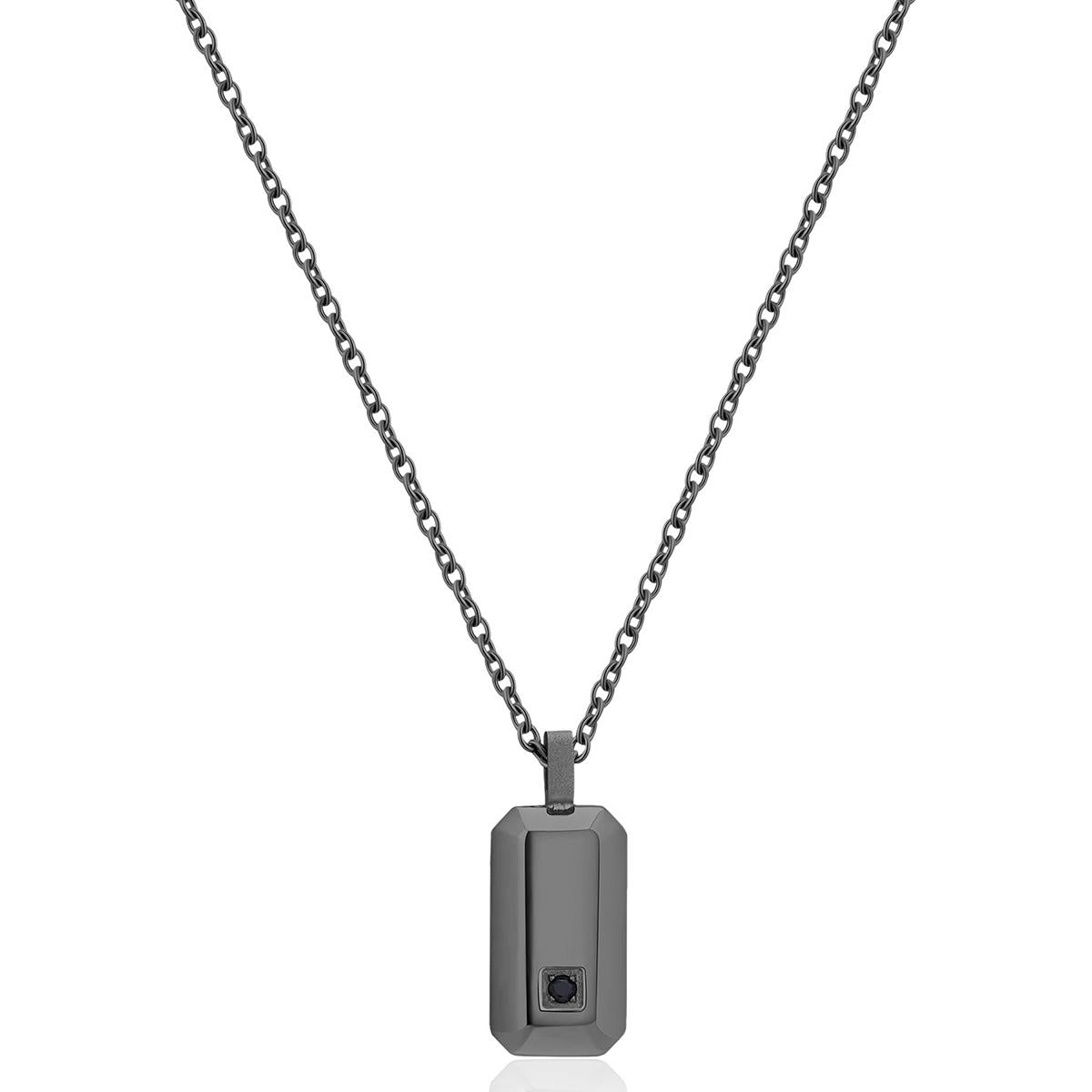 Collar Brosway Plomo Hombre BGF02