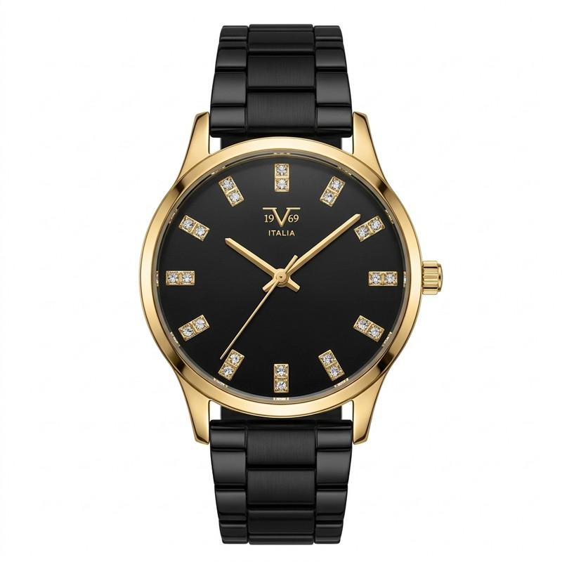 Reloj Análogo Femenino V1969 Negro V1969-1000-215