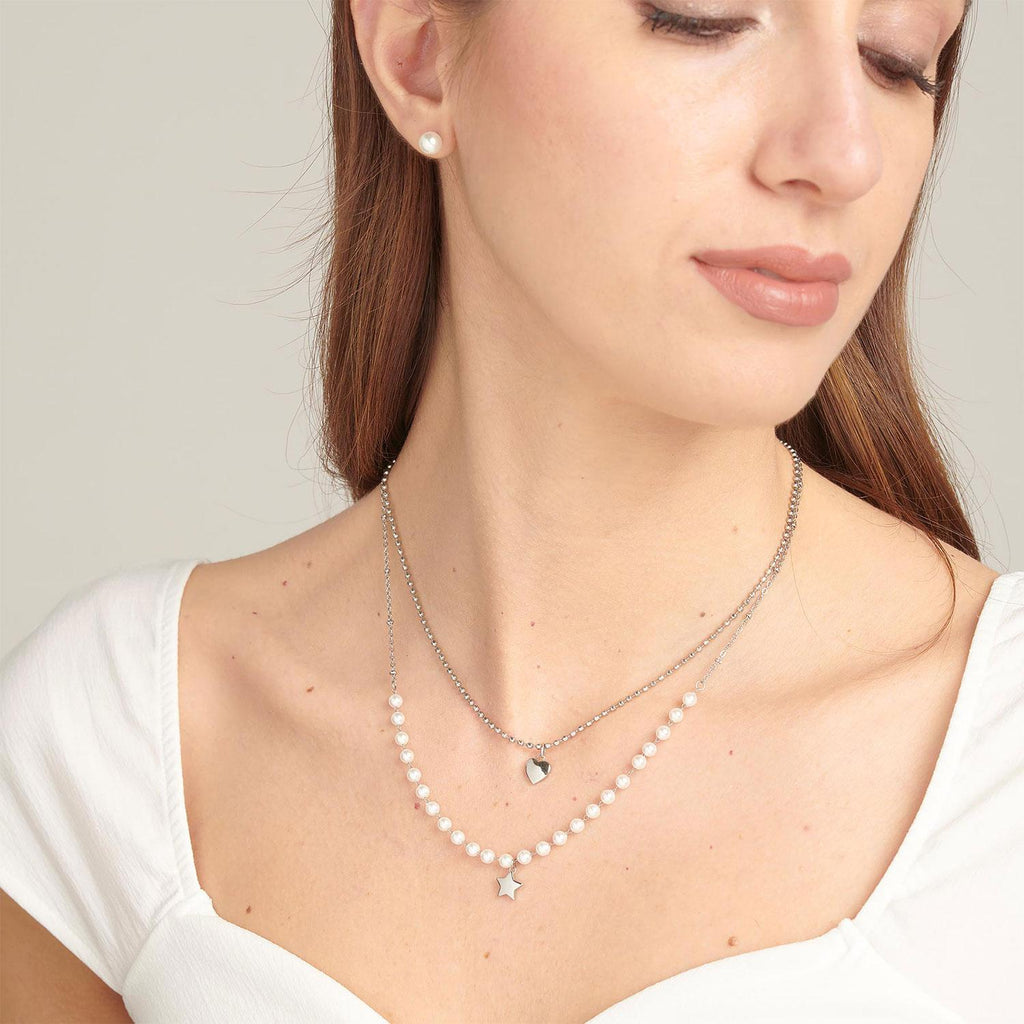 Collar Doble Brosway BAH81 Plateado Mujer