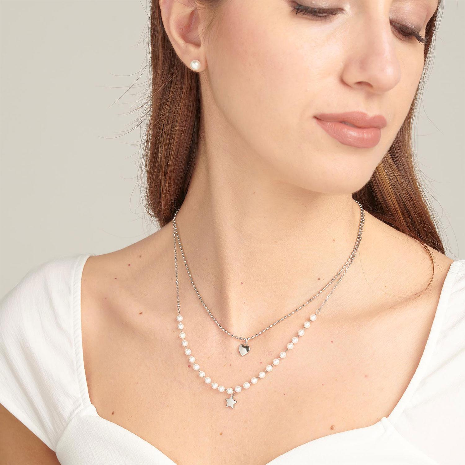 Collar Doble Brosway BAH81 Plateado Mujer