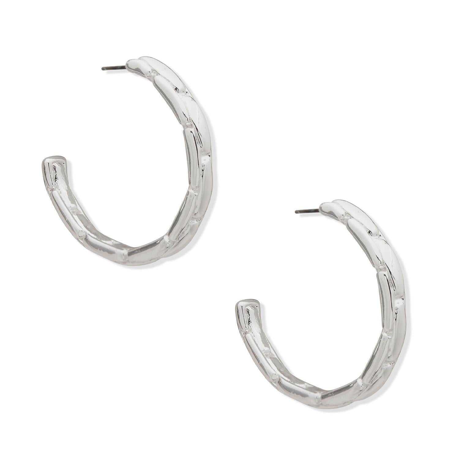 Aros Tipo Argollas Anne Klein Plateado Mujer 01G00766