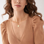 Collar Fossil Dorado Mujer