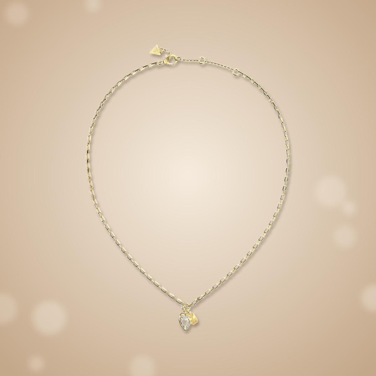 Collar Crystal Love Mujer Guess Dorado