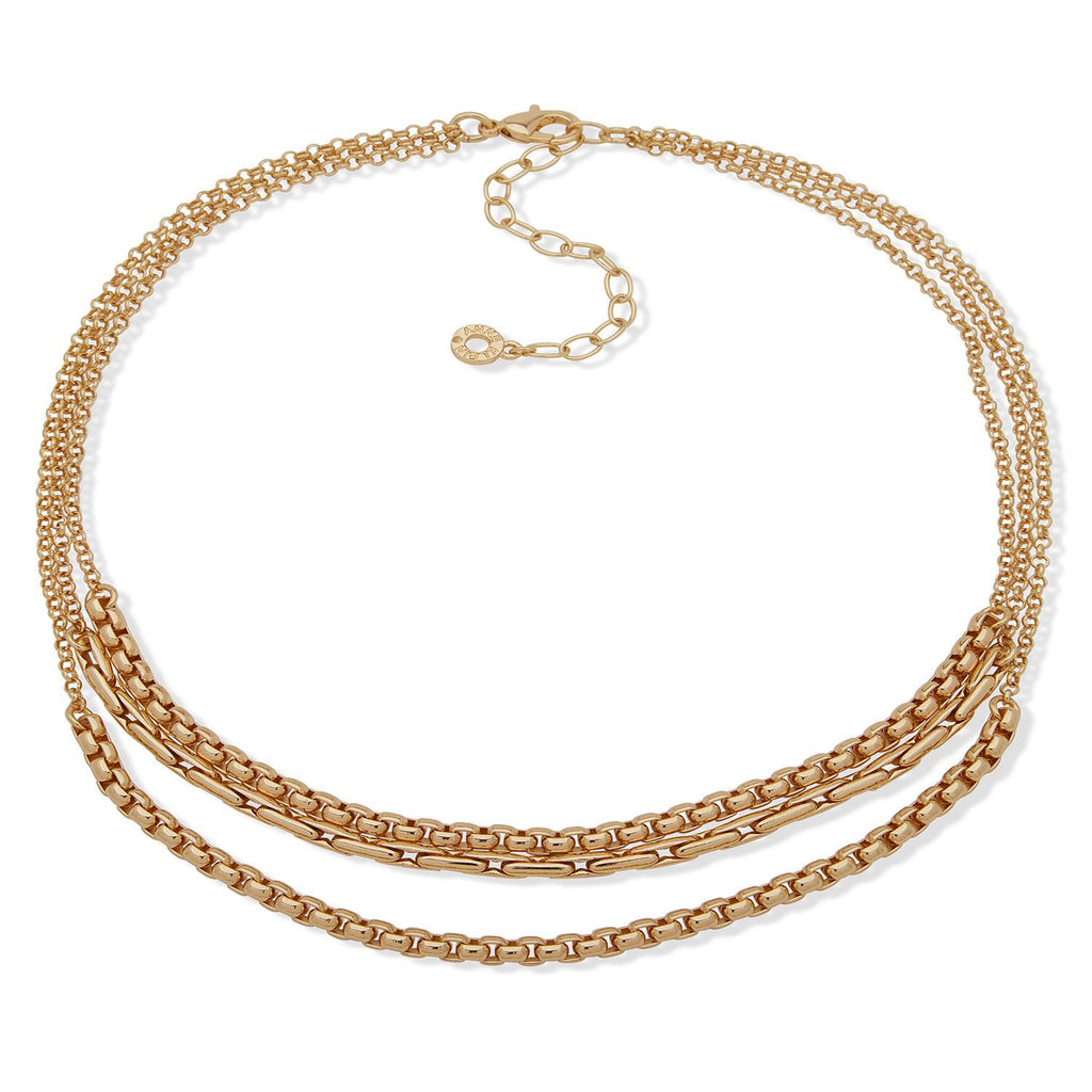 Collar Doble Anne Klein Dorado Mujer