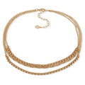 Collar Doble Anne Klein Dorado Mujer