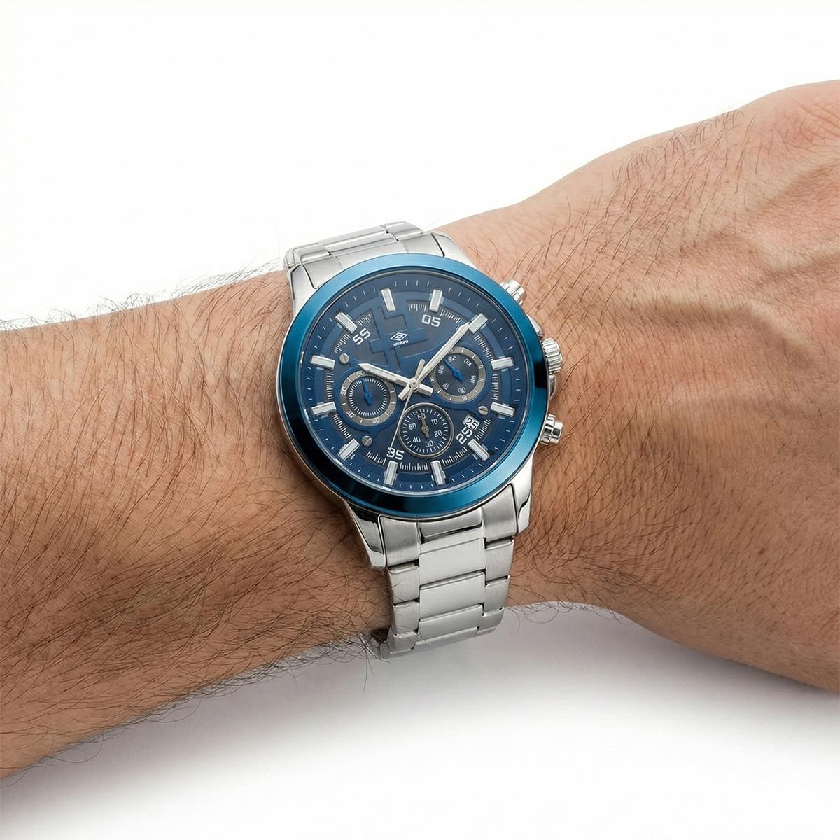 Reloj Análogo Hombre Umbro Plus Plateado UMBP-1500-102