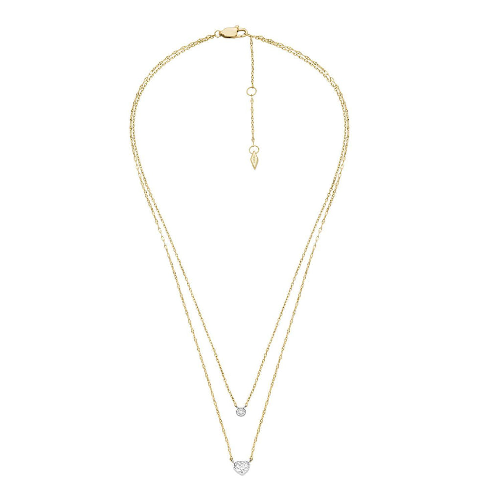 Collar Doble Fossil Dorado Mujer JF04357998