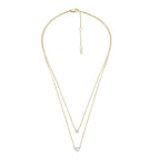 Collar Doble Fossil Dorado Mujer JF04357998