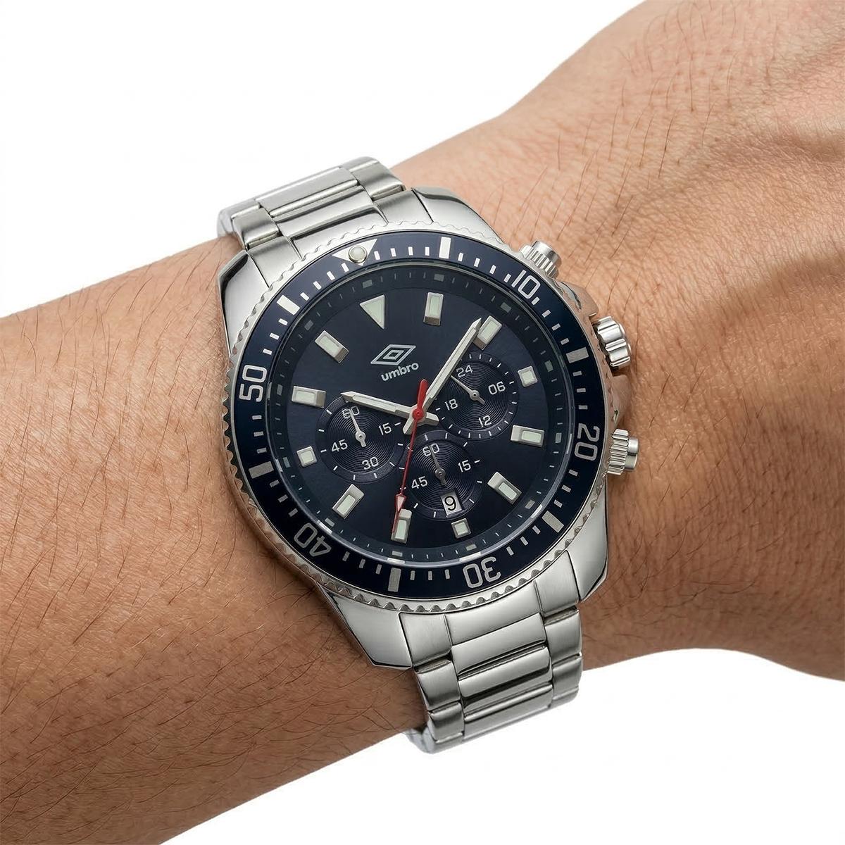 Reloj Análogo Hombre Umbro Plus Plateado UMBP-1500-103